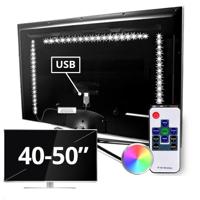 Tv led strip set met 3 RGB strips voor tv's van 40 tot 50 inch - thumbnail