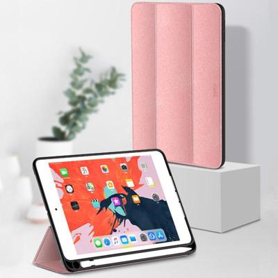 TOTUDESIGN horizontale Flip lederen draagtas voor iPad mini (2019) met houder & slaap/Wake-up functie & Pensleuf (rosé goud) TOTUDESIGN horizontale Flip lederen draagtas voor iPad mini (2019) met houder & slaap/Wake-up functie & Pensleuf (rosé goud)