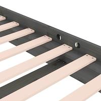 Bedframe massief hout grijs 120x190 cm - thumbnail