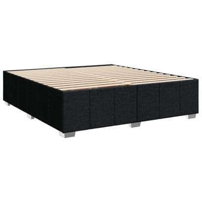 Boxspring met matras stof zwart 200x200 cm