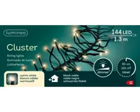 Lumineo clusterverlichting 144led 1.3m Warm wit - thumbnail
