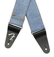 Fender x Wrangler® Riveted Denim Strap Light Indigo gitaarband - thumbnail