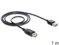 Delock 83370 Verlengkabel EASY-USB 2.0 Type-A male > USB 2.0 Type-A female zwart 1 m - thumbnail