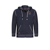 Jan Vanderstorm vest Plus Size JOKORA met contrastbies donkerblauw - thumbnail