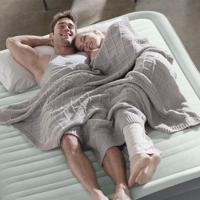 Intex PremAire Fiber Tech Tweepersoonsmatras Grijs, Wit - thumbnail