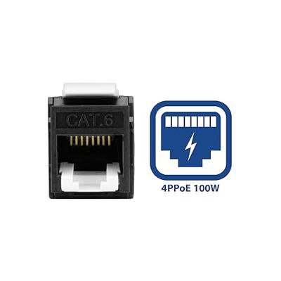 ACT Keystone Jack RJ45 CAT6 Unshielded toolless met shutter. zwart ACT Keystone Jack RJ45 CAT6 Unshielded toolless met shutter. zwart
