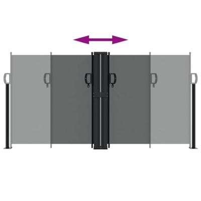 Windscherm uittrekbaar 120x1200 cm antracietkleurig