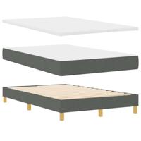 Boxspring Bed met Matras & LED Donkergrijs 120x190 cm Stof - thumbnail