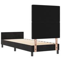 Bedframe met hoofdeinde Zwart 80 x 200 cm Fluweel - thumbnail