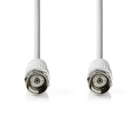 Nedis Satelliet- en Antennekabel | F-Male | F-Male | Vernikkeld | 75 Ohm | Dubbel Afgeschermd | 3.00 m | Rond | PVC | Wit | Label - CSGL41000WT30 - thumbnail