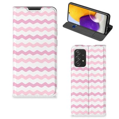 Samsung Galaxy A72 (5G/4G) | Hoesje met Magneet | Waves Roze Samsung Galaxy A72 (5G/4G) | Hoesje met Magneet | Waves Roze