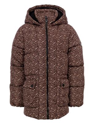 LOOXS Little winter jas meisjes - bruin/zwart - panter