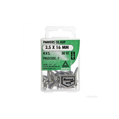 Parkers ck 3,5x16mm rvs 30st Deltafix - Deltafix
