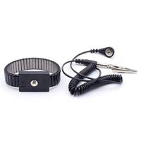 Quadrios ESD-armband Zwart Drukknop 4 mm - thumbnail