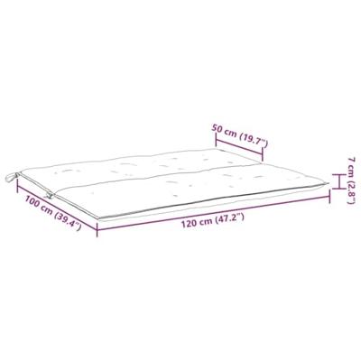 VidaXL Tuinbankkussen 120x(50+50)x7 cm oxford stof zwart