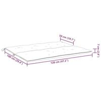 VidaXL Tuinbankkussen 120x(50+50)x7 cm oxford stof zwart - thumbnail