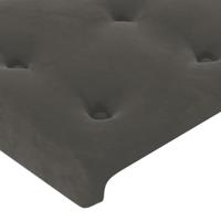 Hoofdbord LED 83x16x78/88 cm fluweel donkergrijs - thumbnail