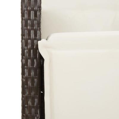 5-delige Tuinset met kussens poly rattan bruin 5-delige Tuinset met kussens poly rattan bruin
