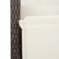 5-delige Tuinset met kussens poly rattan bruin - thumbnail