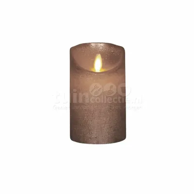 LED Kaars Wax Brons 12,5cm