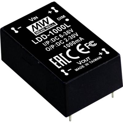 MEAN WELL LDD-1000L DC/DC-converter, print 52 W Aantal uitgangen: 1 x Inhoud 1 stuk(s)
