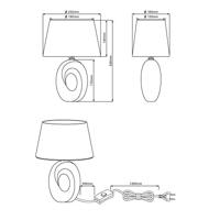 Trio Design tafellampTaba goud met zwarte lampenkap - R50511079 - thumbnail