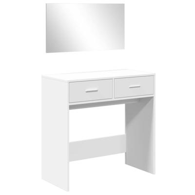 Kaptafel met spiegel 80x39x80 cm wit - thumbnail