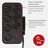 Brennenstuhl 1153580110 Bureaustekkerdoos Zwart, Zilver Randaarde stekker - thumbnail