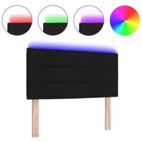 LED Hoofdbord met LED -striplichten Zwart 100 cm Stof - thumbnail