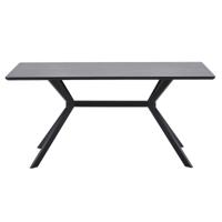 WOOOD Eettafel 'Bruno' 160 x 90cm, kleur zwart - thumbnail