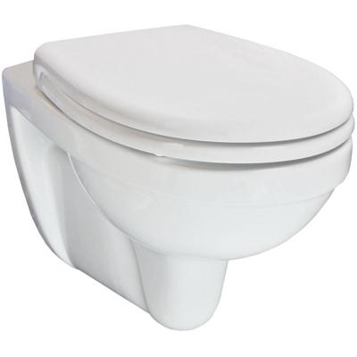 Xellanz Trevi Wandcloset Verkort Kiwa met Menir Toiletzitting - Softclose en Quick Release - Glans Wit