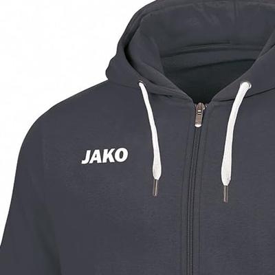JAKO 6865K Jas Met Kap Base Kids - Antraciet - 140