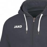 JAKO 6865K Jas Met Kap Base Kids - Antraciet - 140 - thumbnail