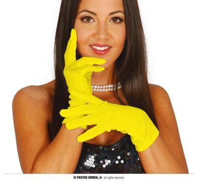 Korte Handschoenen Geel