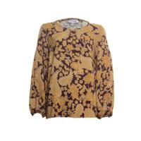 Blouse met ronde hals en allover print - thumbnail