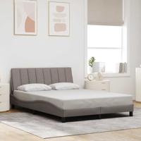Bedframe zonder matras "Hanko" stof taupe 140x200 cm - thumbnail