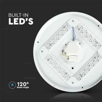 LED Plafondlamp - Diameter 35cm - 24 Watt 2600 lumen - Lichtkleur instelbaar - Opbouw - Melkglas effect - Plafonniere - Voor binnen - Wit - thumbnail