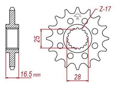 ESJOT Sprocket 525 17z racing
