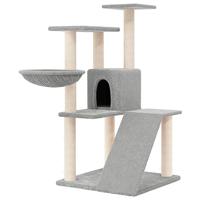 VidaXL Kattenmeubel met sisal krabpalen 94 cm lichtgrijs - thumbnail