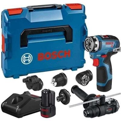 Bosch Blauw GSR 12V-35 FC Accu Schroefboormachine | Set | 2 x 3.0 Ah + Snellader | In L-Boxx 102 - 06019H3008