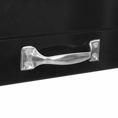 Werkbank met lade Zwart 80 x 40 x 91 cm Bewerkt hout en metaal