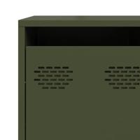 Dressoir 135x39x103,5 cm koudgewalst staal olijfgroen - thumbnail