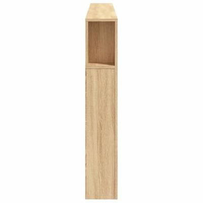 Hoofdbord met LED 200x18,5x103,5 cm bewerkt hout sonoma eiken
