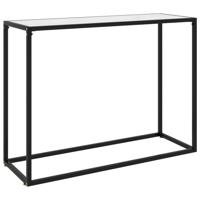 Wandtafel 100x35x75 cm gehard glas wit - thumbnail