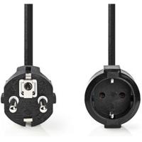 Voedingskabel | Schuko Male - Schuko Female | 3,0 m | Zwart - thumbnail