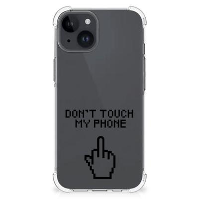 iPhone 15 Plus Anti Shock Case Finger Don't Touch My Phone iPhone 15 Plus Anti Shock Case Finger Don't Touch My Phone
