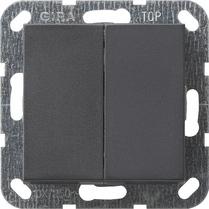 Gira E2 drukvlakschakelaar serieschakelaar antraciet