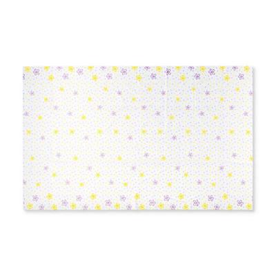 Tafelkleed bloem - wit/roze/geel - papier - 138x220 cm