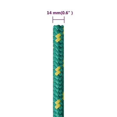 VidaXL Boottouw 14 mm 250 m polypropyleen groen