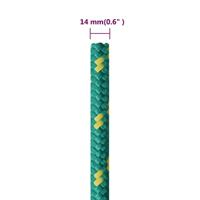 VidaXL Boottouw 14 mm 250 m polypropyleen groen - thumbnail